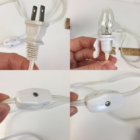 Vtg Christmas Angel w Wings Candle Ceramic Josef Originals Night Light Plugin - Picture 11 of 11